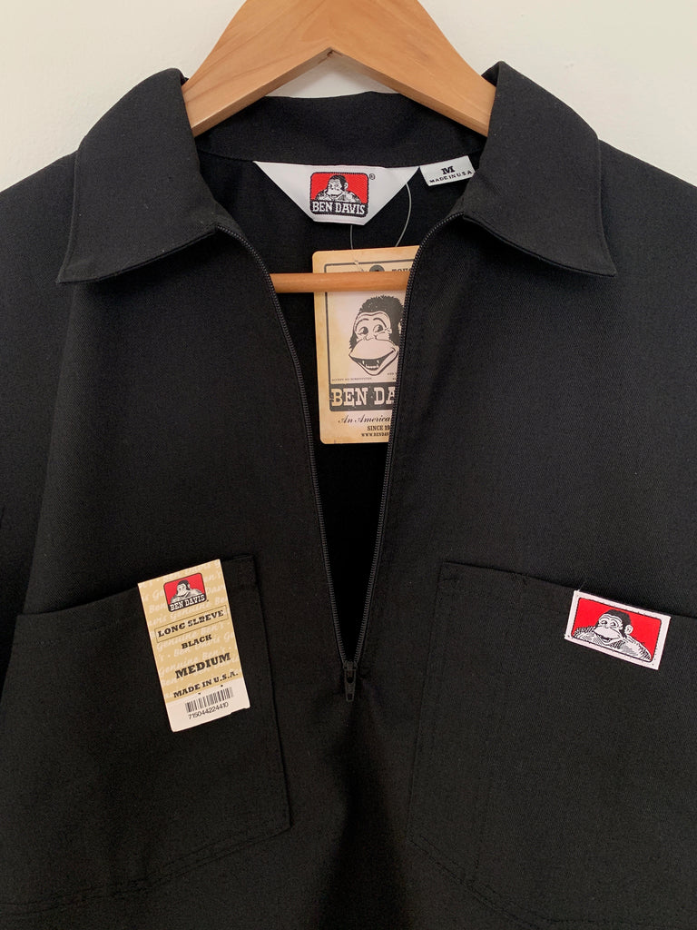 Ben Davis Half Zip Long Sleeve Work Shirt BLACK – Beasleys Clothing